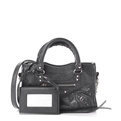 Balenciaga Agneau Classic Silver Hardware Nano City Gris Fossile 1 of 7