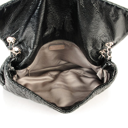 Chanel Vinyl Graphic Edge Flap Black 5 of 7