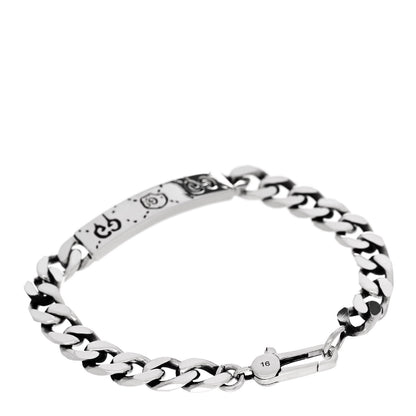 Gucci Sterling Silver GucciGhost Hamlet Skull ID Chain Bracelet 2 of 4