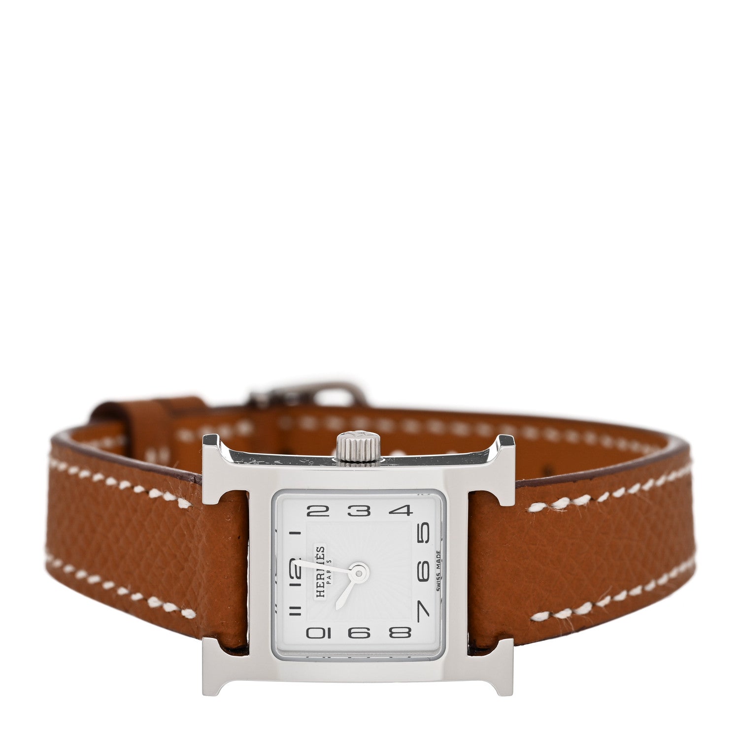 Hermes Stainless Steel Epsom 17.2mm Heure H Hour Quartz Watch Gold 2 of 5