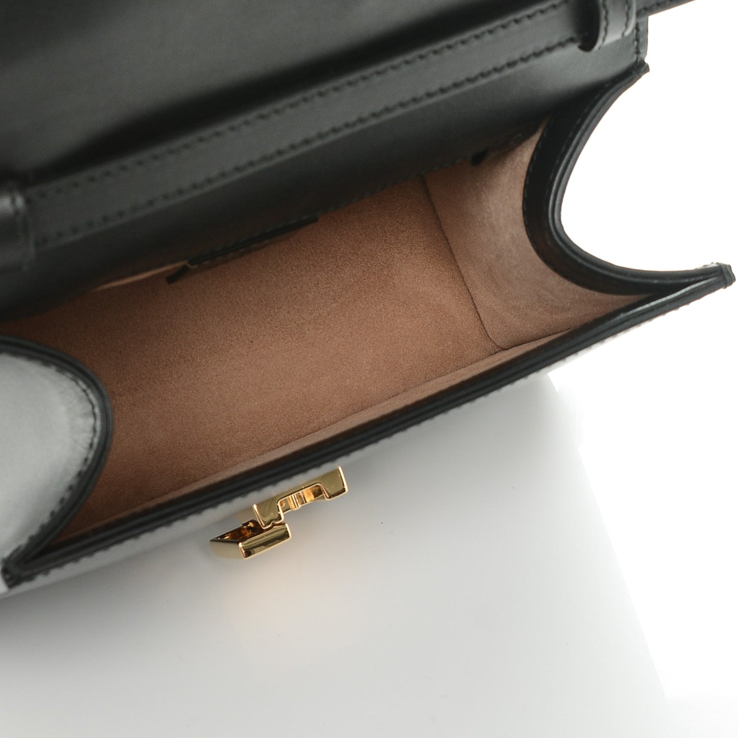 Calfskin Mini Sylvie Top Handle Bag Black