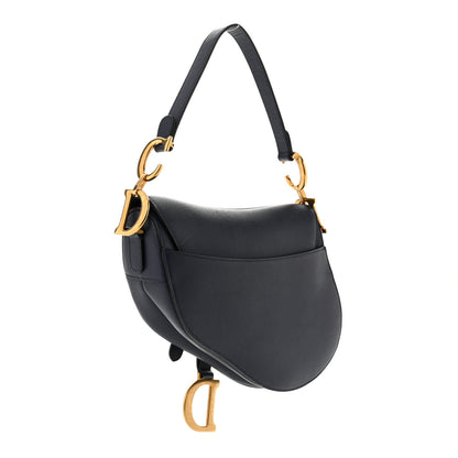Christian Dior Grained Calfskin Saddle Bag Navy 3 of 10