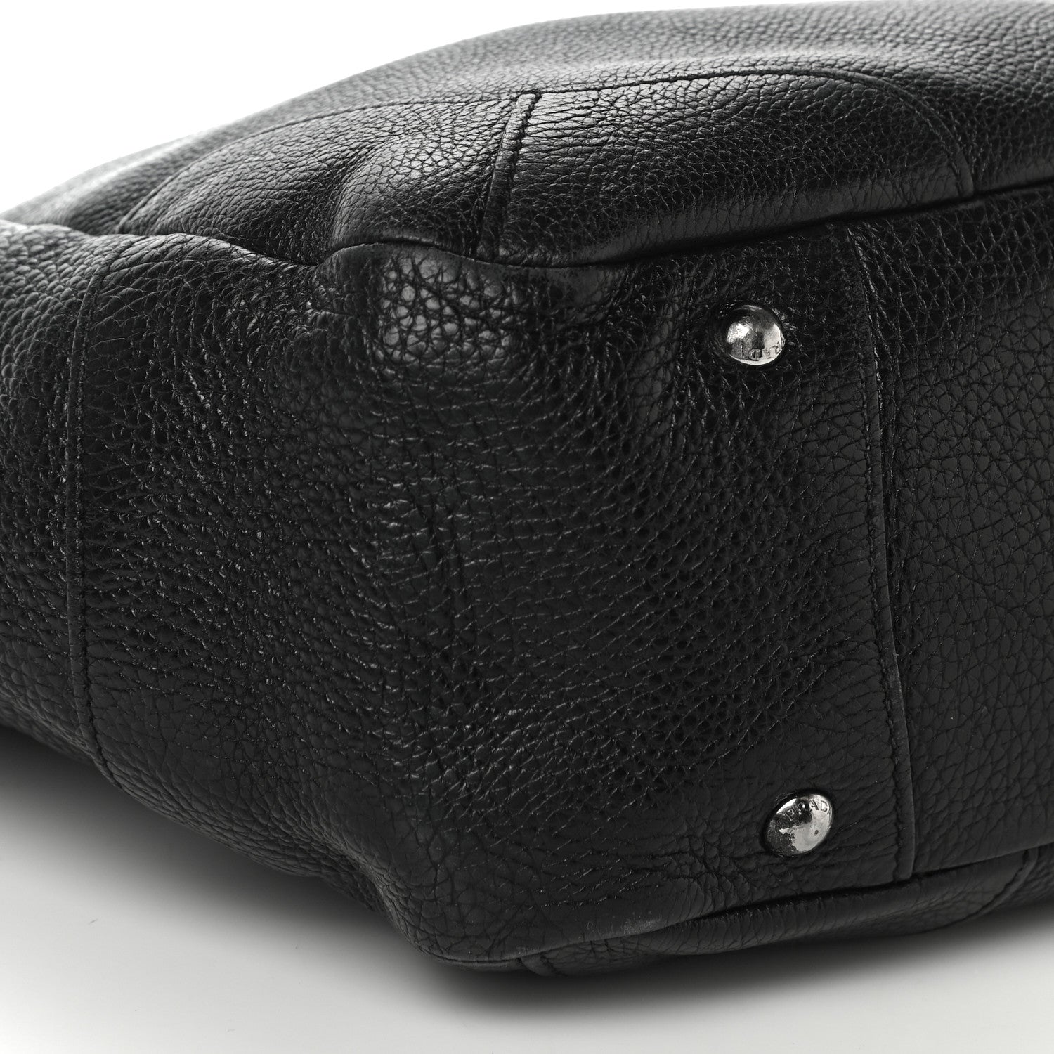 Prada Vitello Daino Side Pocket Hobo Black 7 of 11