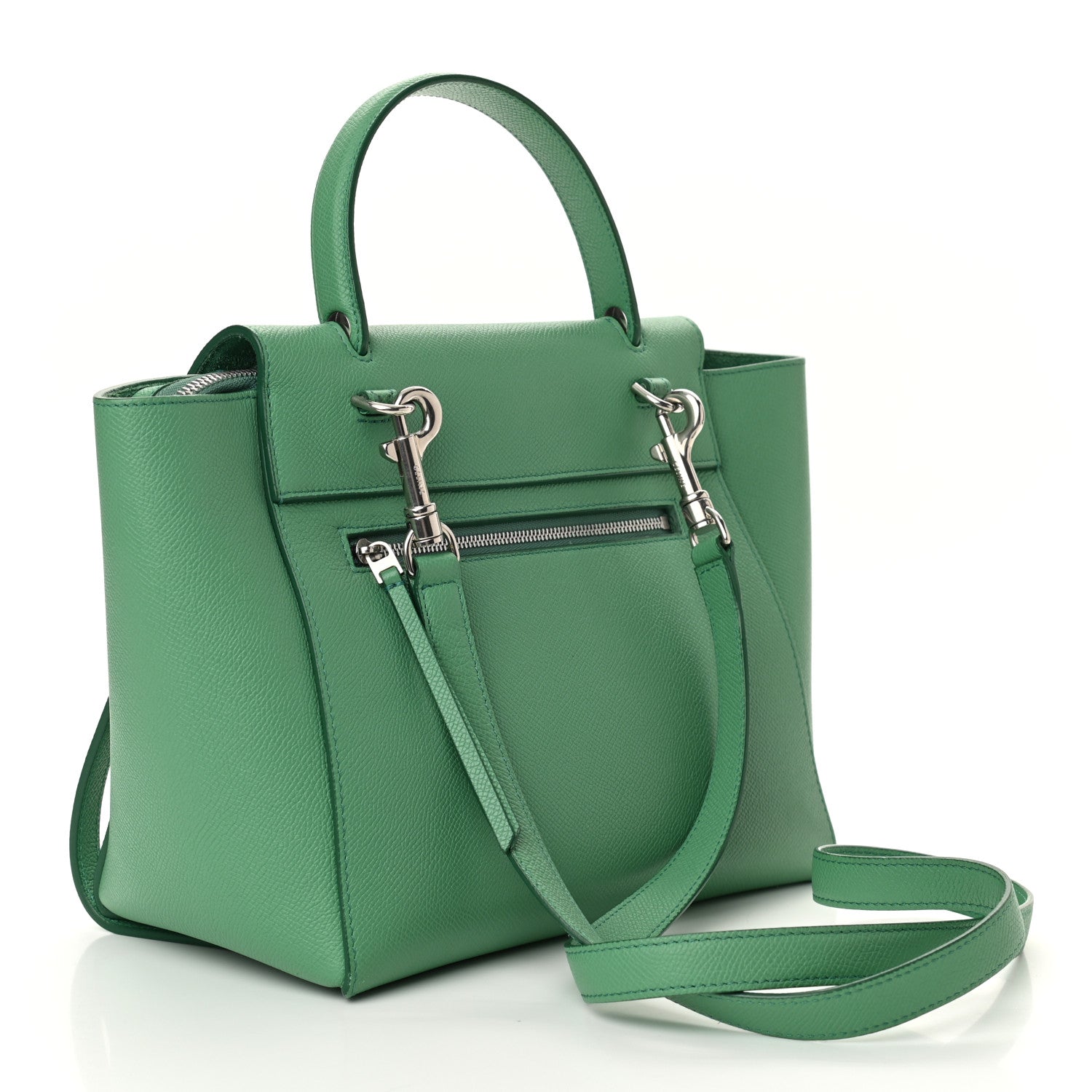 Celine Grained Calfskin Micro Belt Bag Pop Green 3 of 10