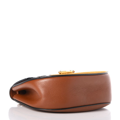 Chloe Suede Calfskin Patchwork Mini Drew Shoulder Bag Tobacco 4 of 8