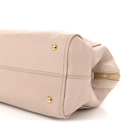 Fendi Pebbled Calfskin Small Chameleon Tote Cipria 10 of 13