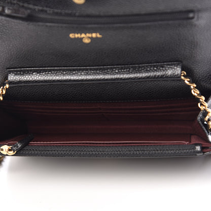 Chanel Caviar Quilted Wallet On Chain WOC Black 7 of 12