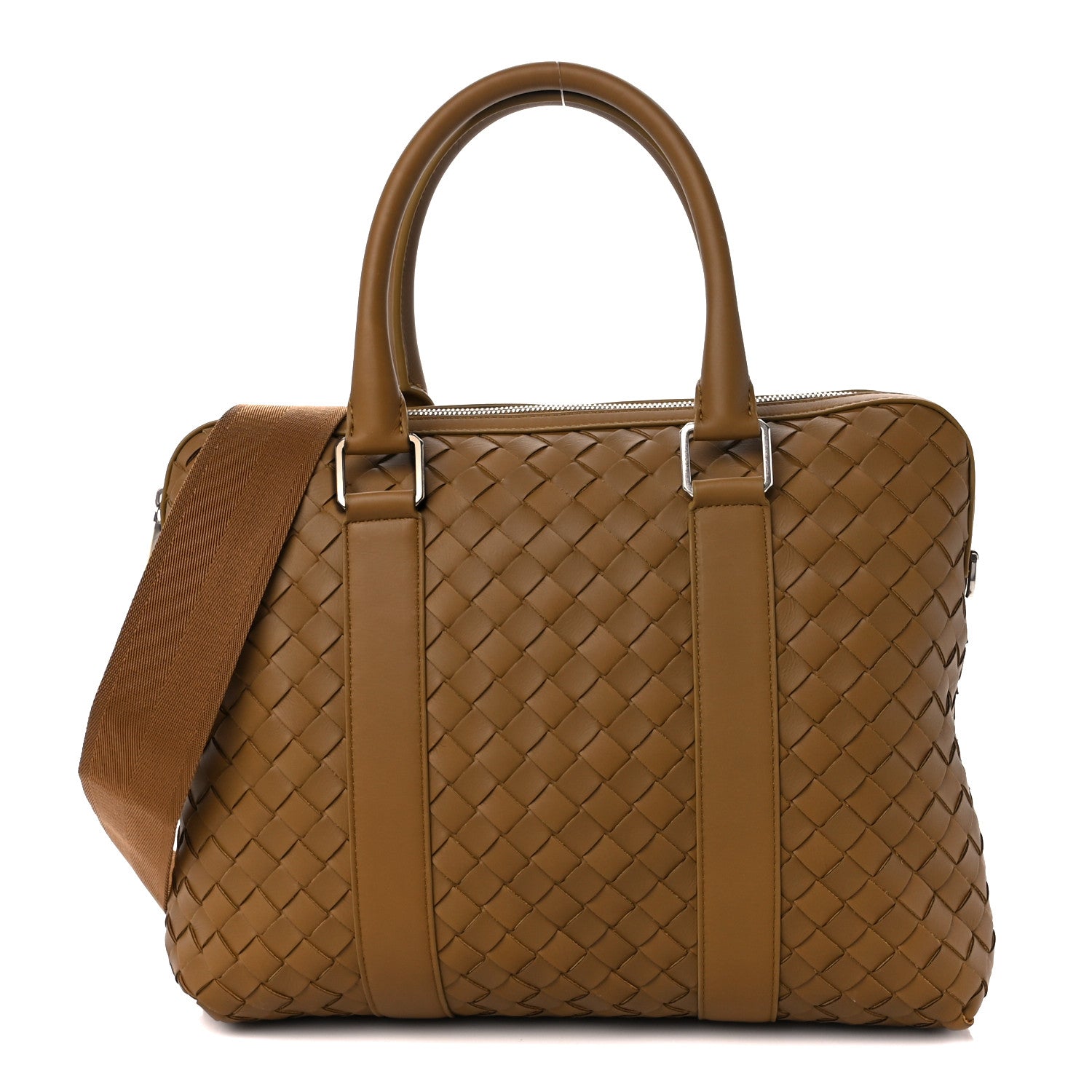 Bottega Veneta Nappa Intrecciato Medium Hidrology Briefcase Ochre 1 of 9