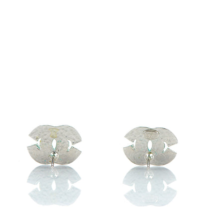 Chanel Baguette Crystal CC Earrings Silver 3 of 4