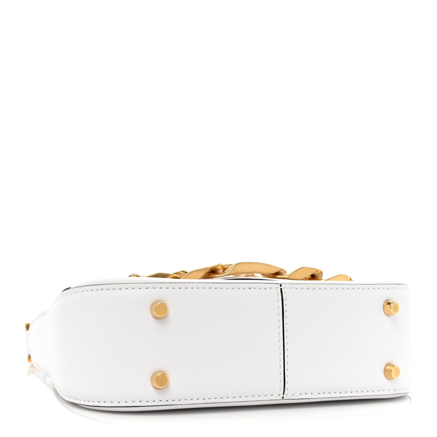 Valentino Garavani Calfskin Small Vlogo Chain Shoulder Bag Optic White 4 of 7