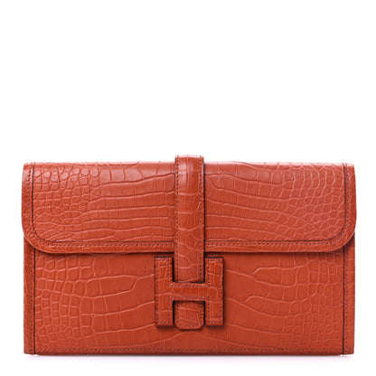 Hermes Matte Alligator Jige Duo Clutch 1 of 12