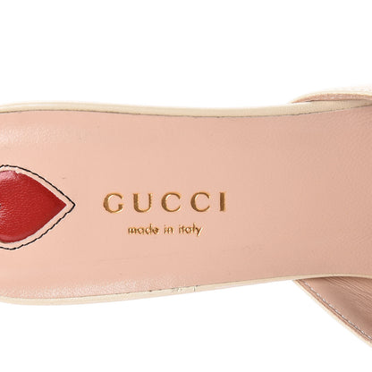 Gucci Malaga Kid Crystal GG Unia Mules 37 Vintage White 7 of 9
