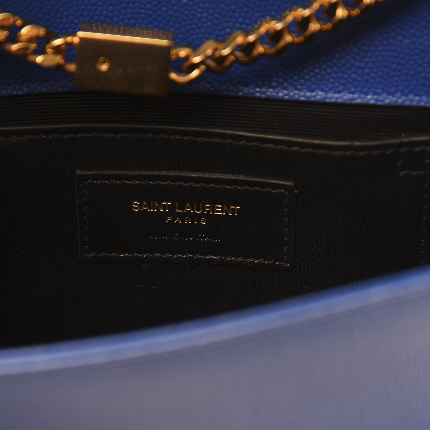 Saint Laurent Grain De Poudre Small Classic Monogram Kate Satchel Royal Blue 6 of 9