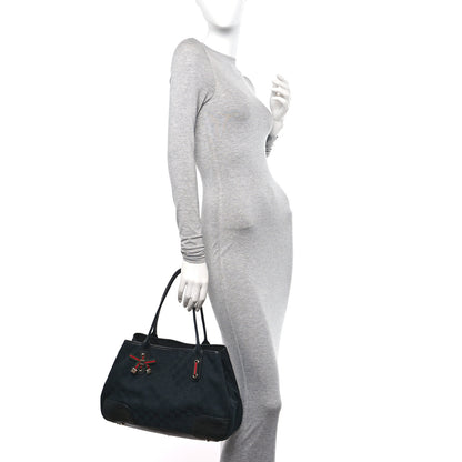 Gucci Monogram Medium Princy Tote Black 2 of 10