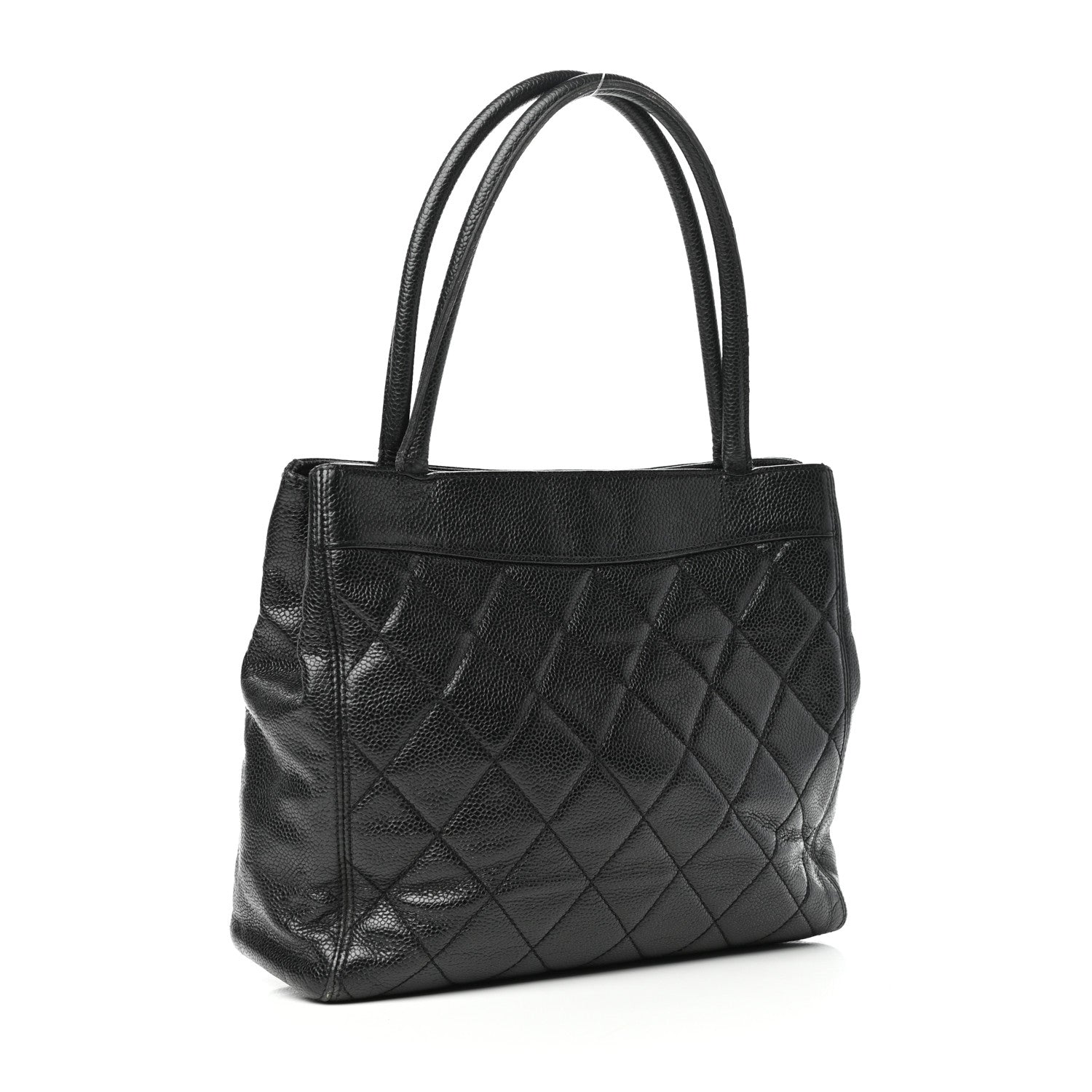 Chanel Caviar Quilted Small CC Shopping Tote Black 3 of 9