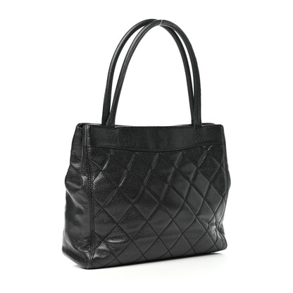 Chanel Caviar Quilted Small CC Shopping Tote Black 3 of 9