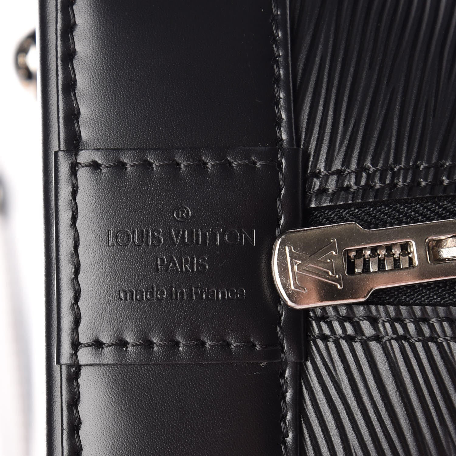 Louis Vuitton Epi Alma MM Black 6 of 12