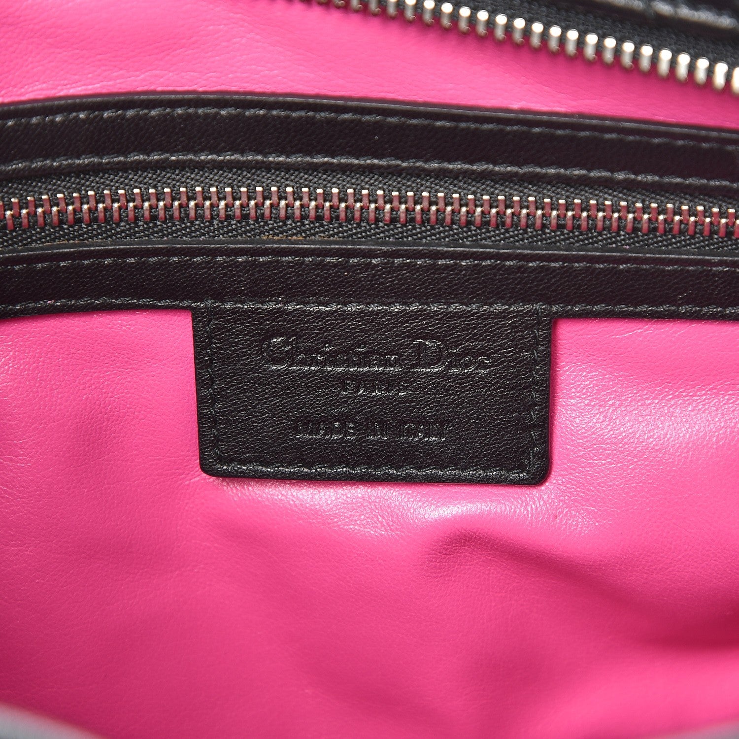 Christian Dior Lambskin Cannage Panarea Pouch Black 6 of 7