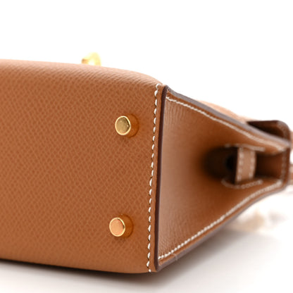 Hermes Epsom Mini Kelly Sellier 20 Gold 9 of 10