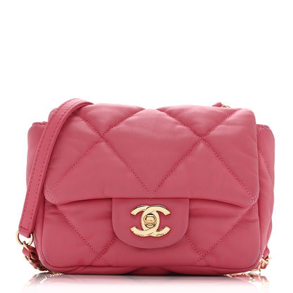 Chanel Calfskin Quilted Mini Square Bubbly Flap Pink 1 of 11