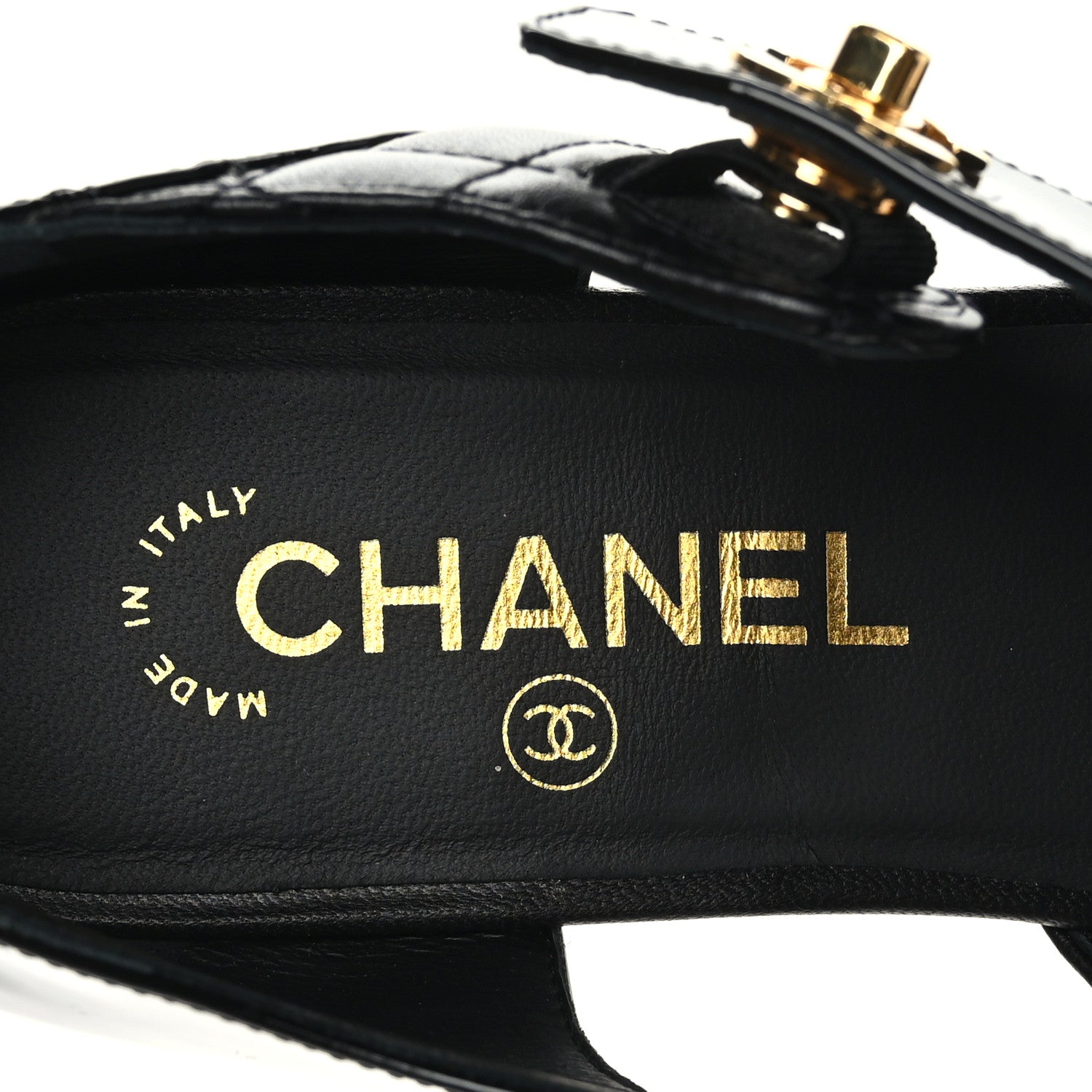 Chanel Patent Lambskin Quilted Cap Toe Ballerina Flats 39.5 Black 7 of 8