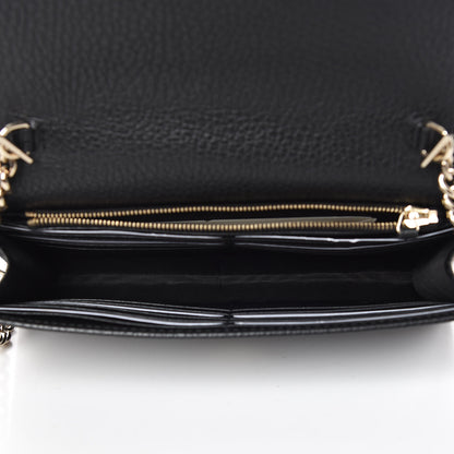 Gucci Dollar Calfskin Interlocking G Chain Wallet Black 5 of 10
