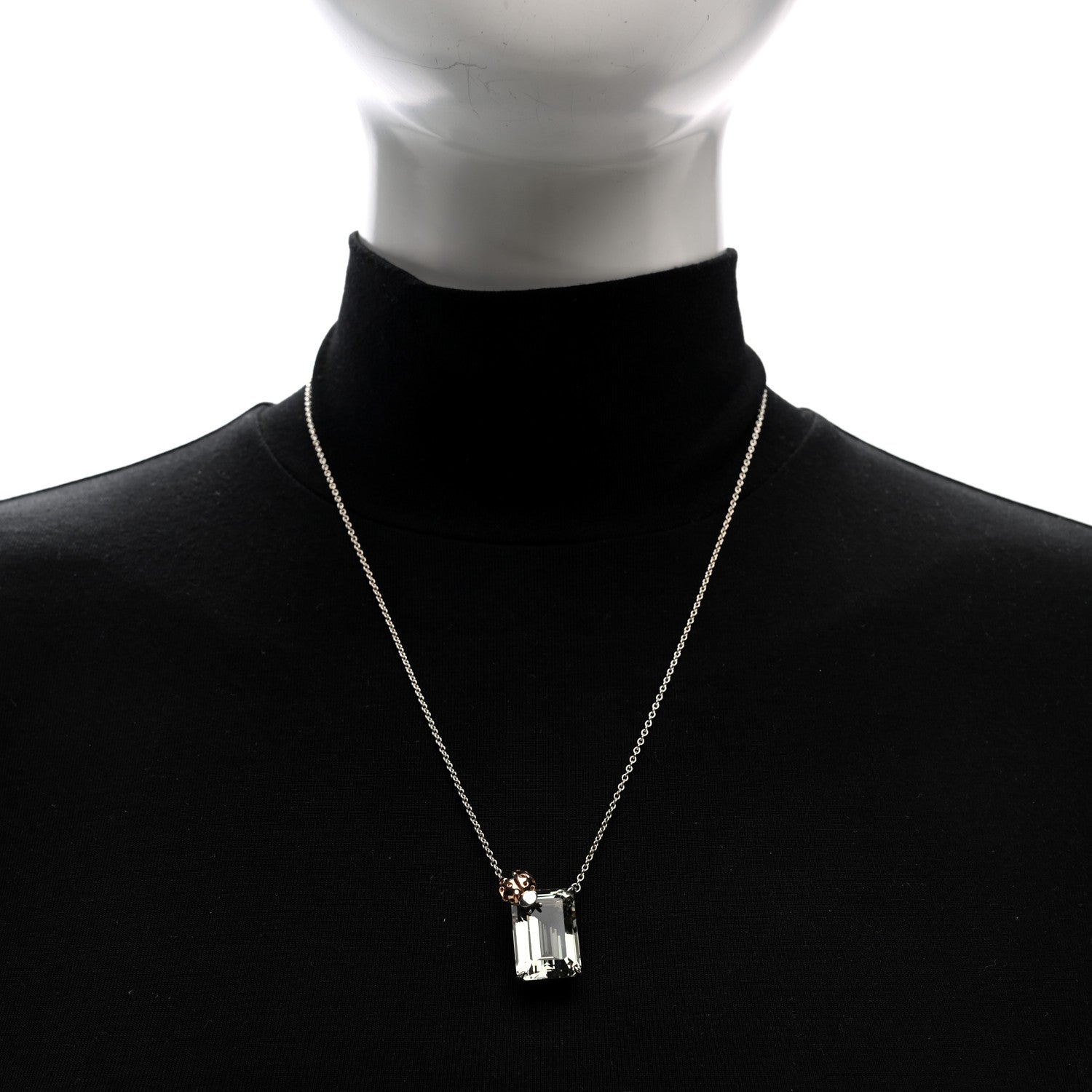 Tiffany Sterling Silver 18K Rose Gold Prasiolite Return to Tiffany Love Bugs Ladybug Necklace 2 of 5