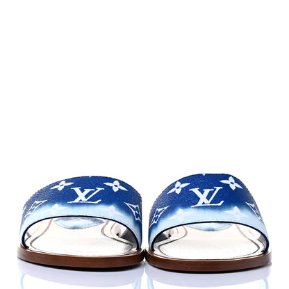 Louis Vuitton Monogram Escale Lock It Flat Mule 38 Blue 3 of 8