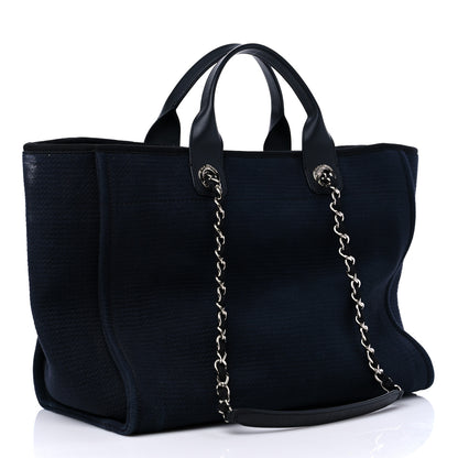 Chanel Mixed Fibers Large Deauville Tote Black 3 of 12
