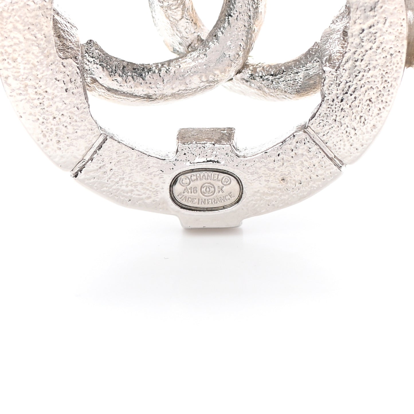 Crystal CC Brooch Silver Green