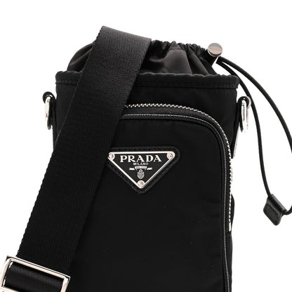 Prada Tessuto Nylon Saffiano Phone Case Crossbody Black 8 of 10