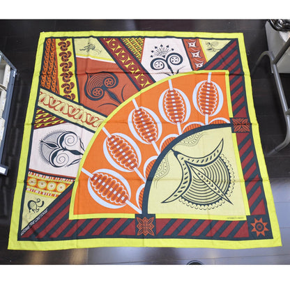 Hermes Cashmere Silk Geometrie Cretoise Shawl 140 1 of 6