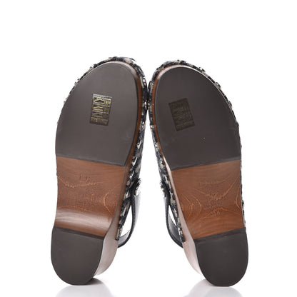 Christian Dior Canvas Oblique Diorquake 20mm Slingback Clogs 35.5 Deep Blue 5 of 10