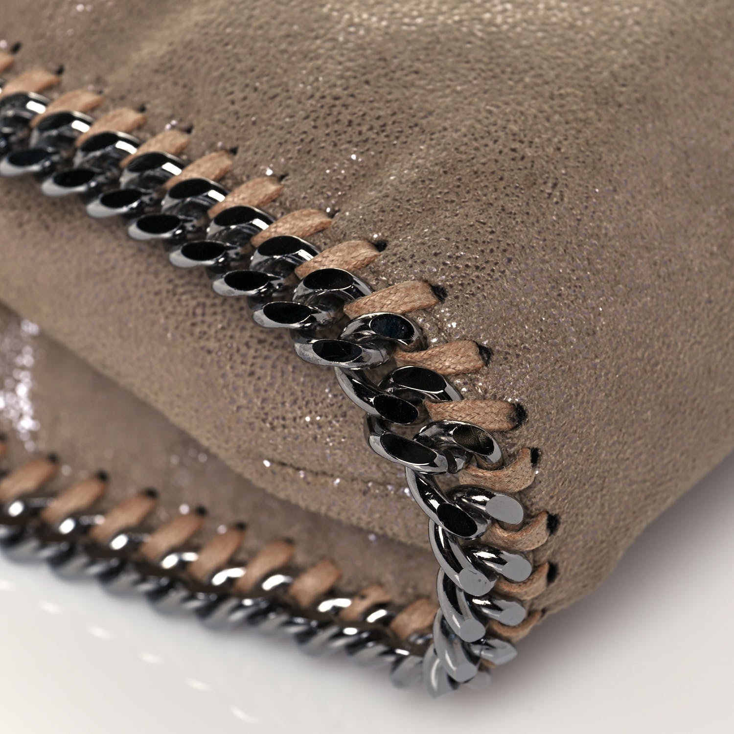 Stella McCartney Shaggy Deer Falabella Fold Over Tote Taupe 10 of 11