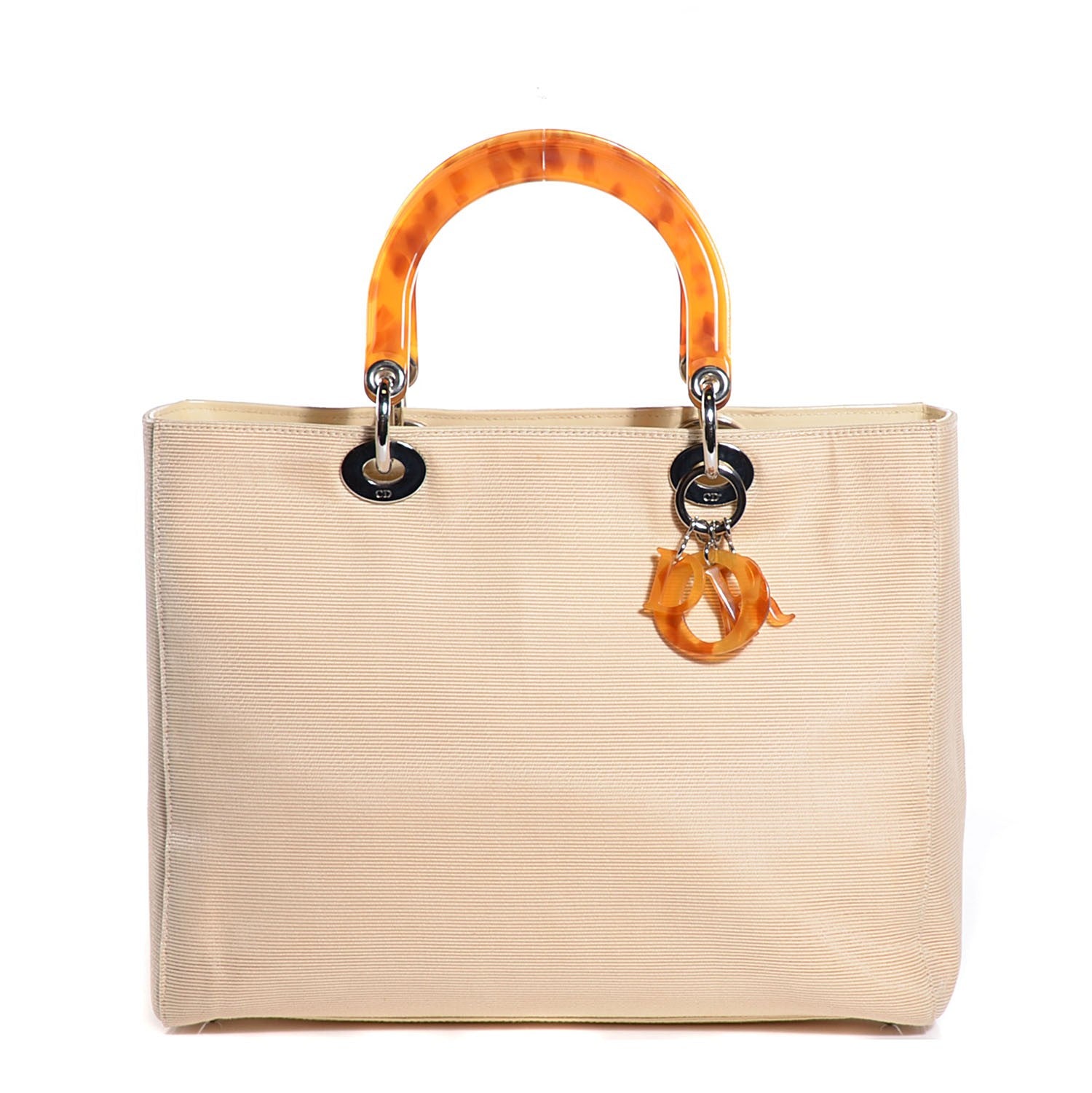 Christian Dior Canvas Large Lady Dior Beige 1 of 7