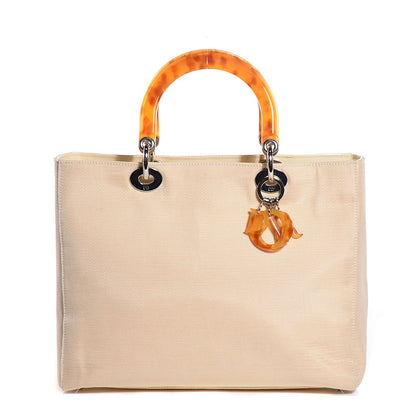 Christian Dior Canvas Large Lady Dior Beige 1 of 7