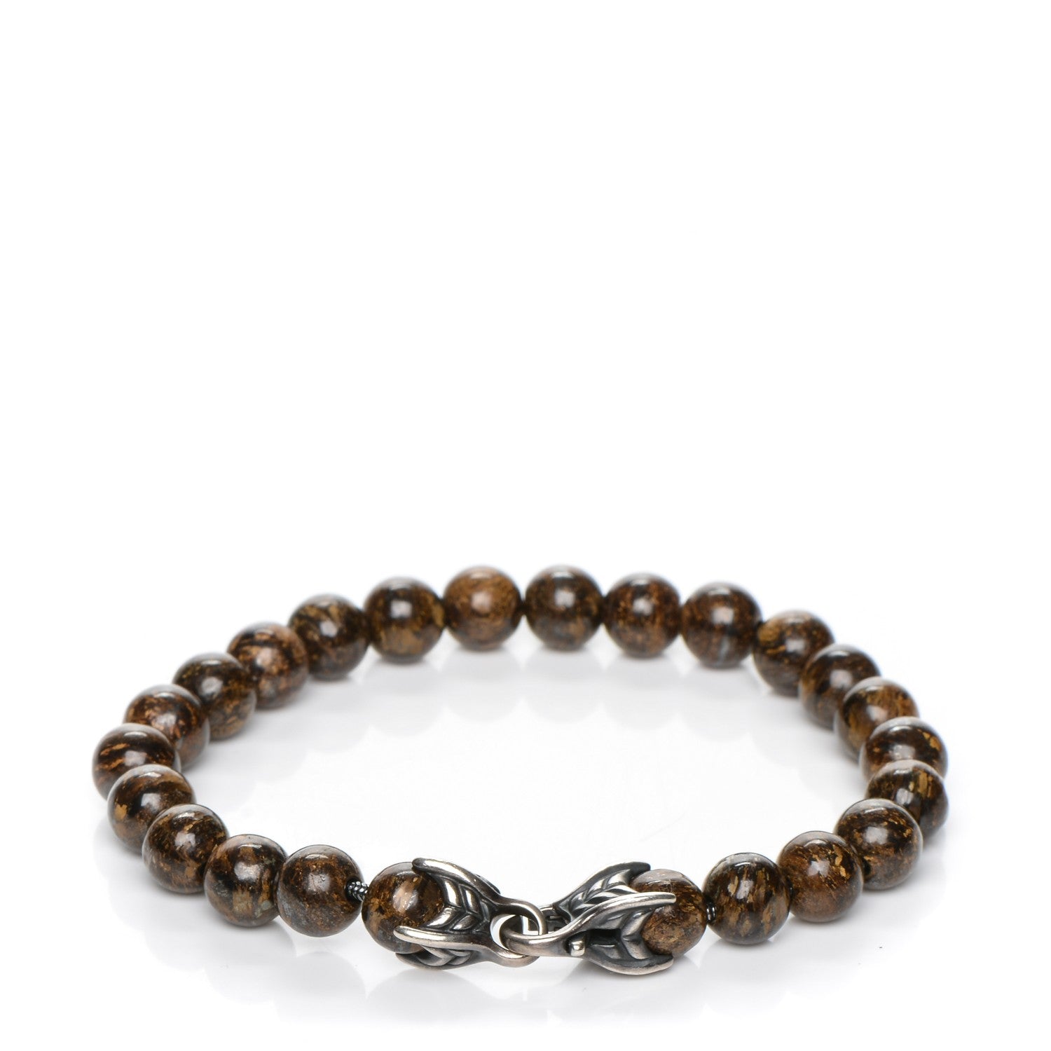 David Yurman Sterling Silver 8mm Spiritual Beads Bracelet 1 of 5
