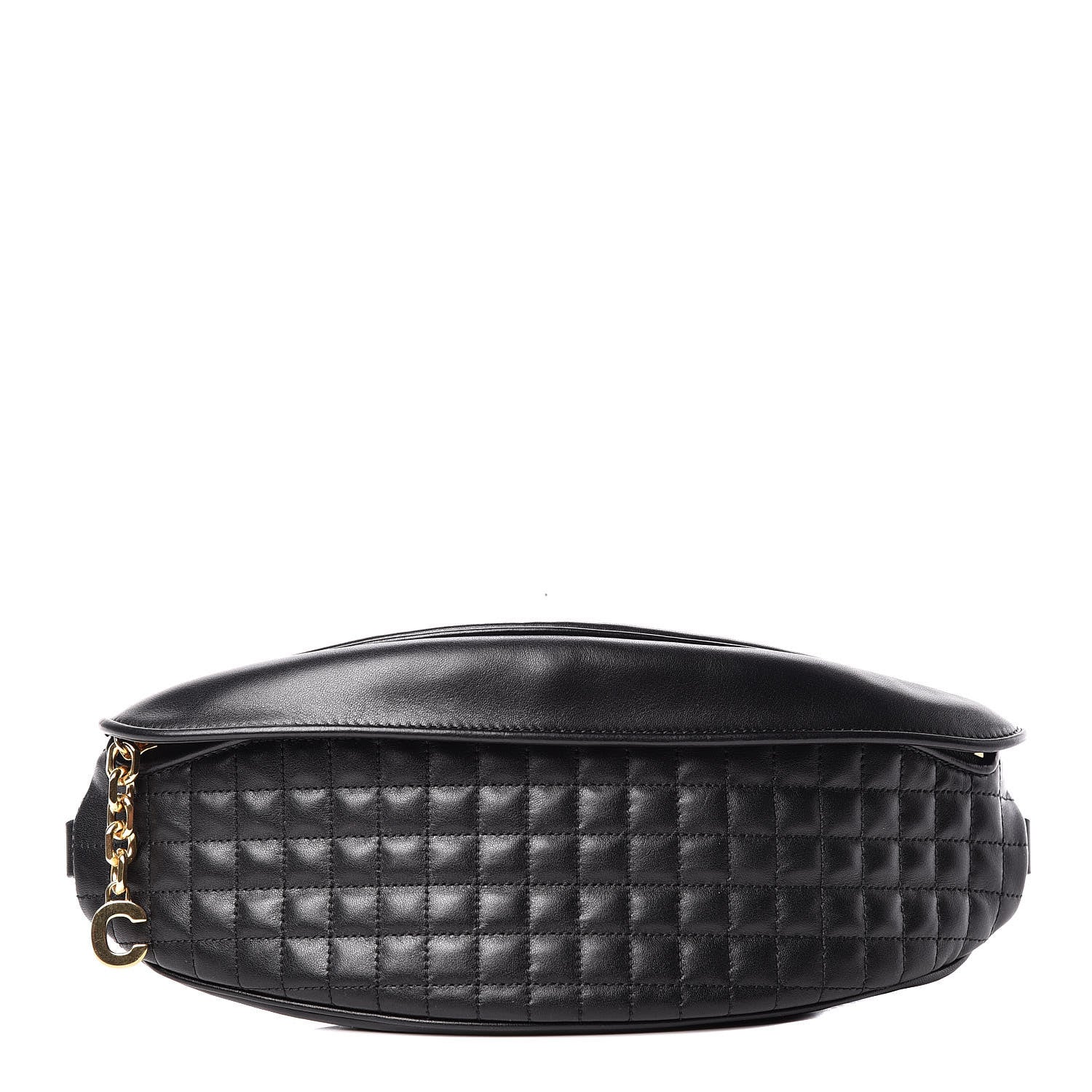 Celine Calfskin Quilted C Charm Belt Bag Black 1 of 9