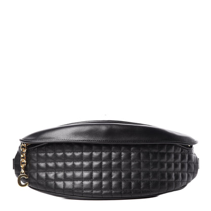 Celine Calfskin Quilted C Charm Belt Bag Black 1 of 9
