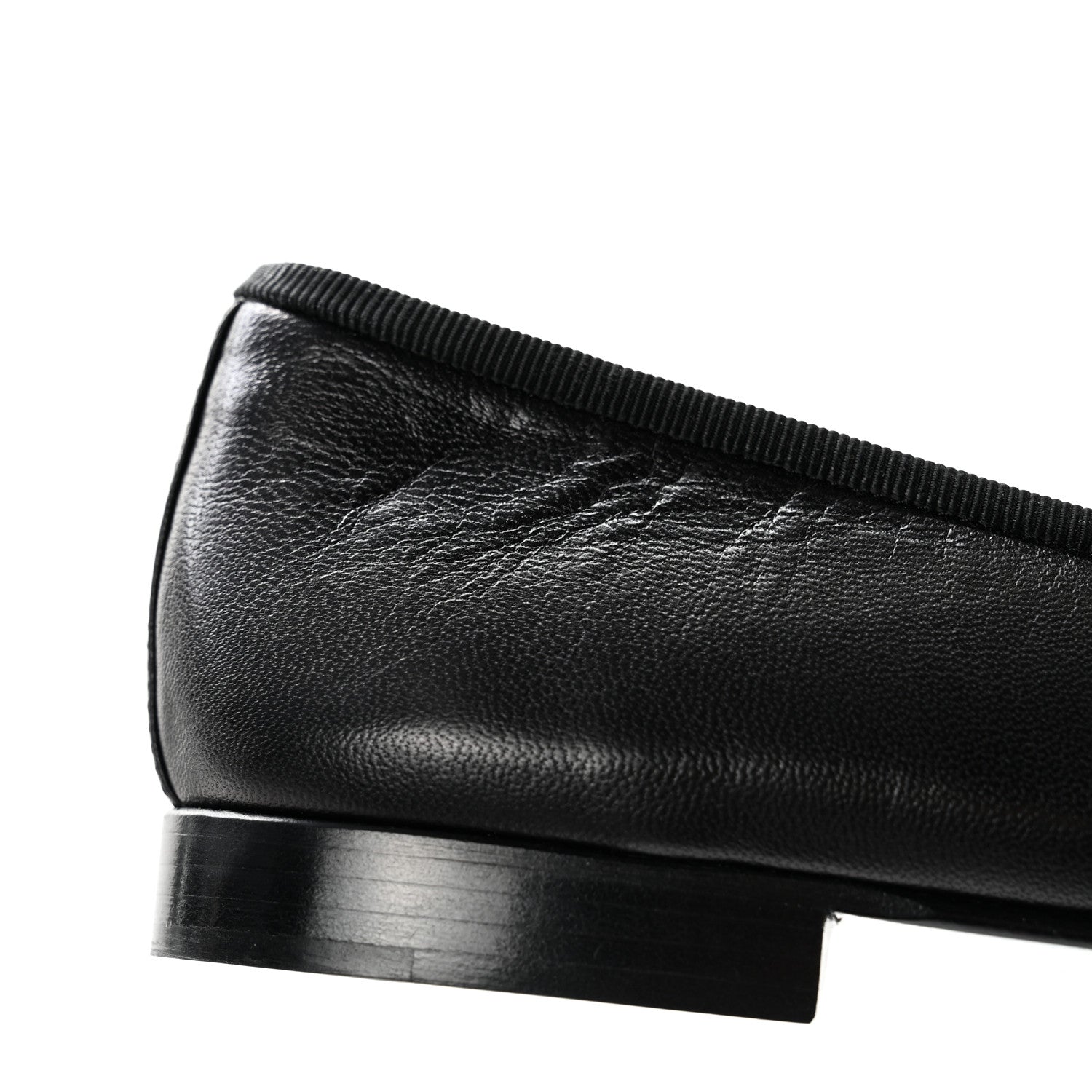 Chanel Lambskin Patent CC Cap Toe Ballerina Flats 35.5 Black 9 of 11