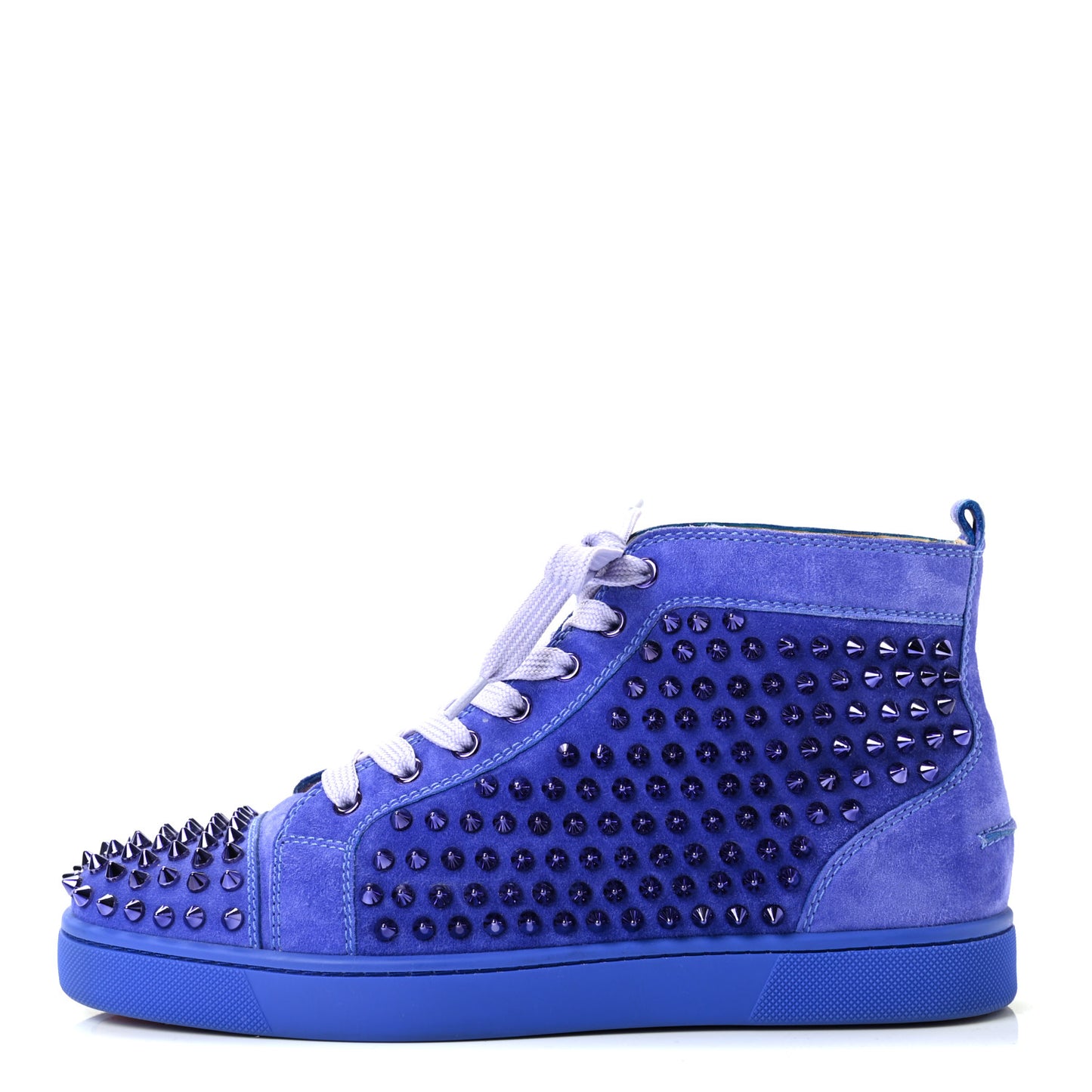 Suede Mens Louis Spikes Flat Sneakers 41 Purple
