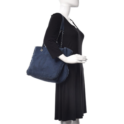 Chanel Canvas Large Double Face Shopping Tote Navy 2 of 18