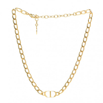 Christian Dior Metal Petit CD Choker Necklace Gold 3 of 4