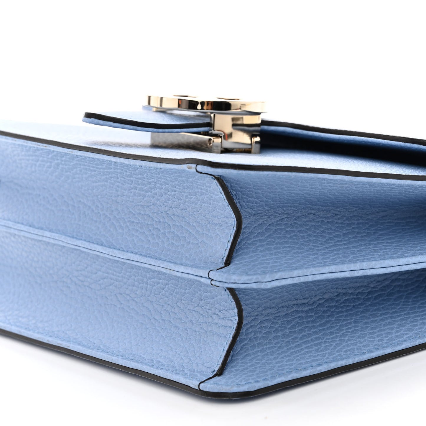 Dollar Calfskin Small Interlocking G Shoulder Bag Mineral Blue
