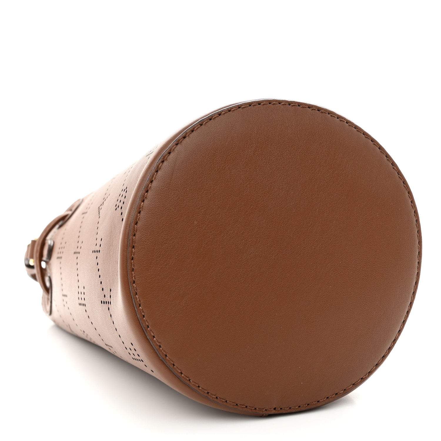 Stella McCartney Perforated Eco Alter Nappa Mini Bucket Bag Brown 4 of 13