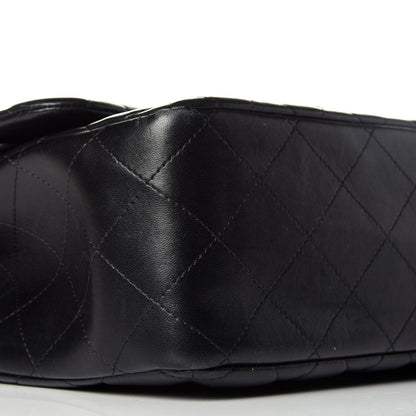 Chanel Lambskin Quilted Jumbo Double Flap Black 8 of 10