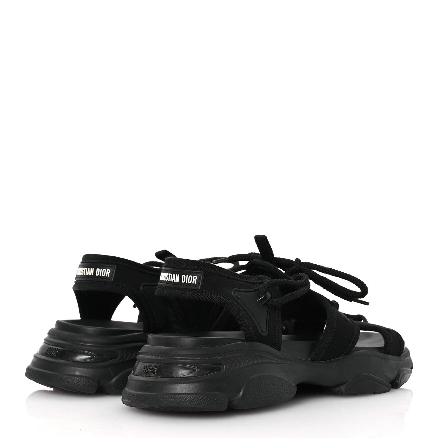 Christian Dior Technical Fabric D-Connect Sandals 37 Black 5 of 12