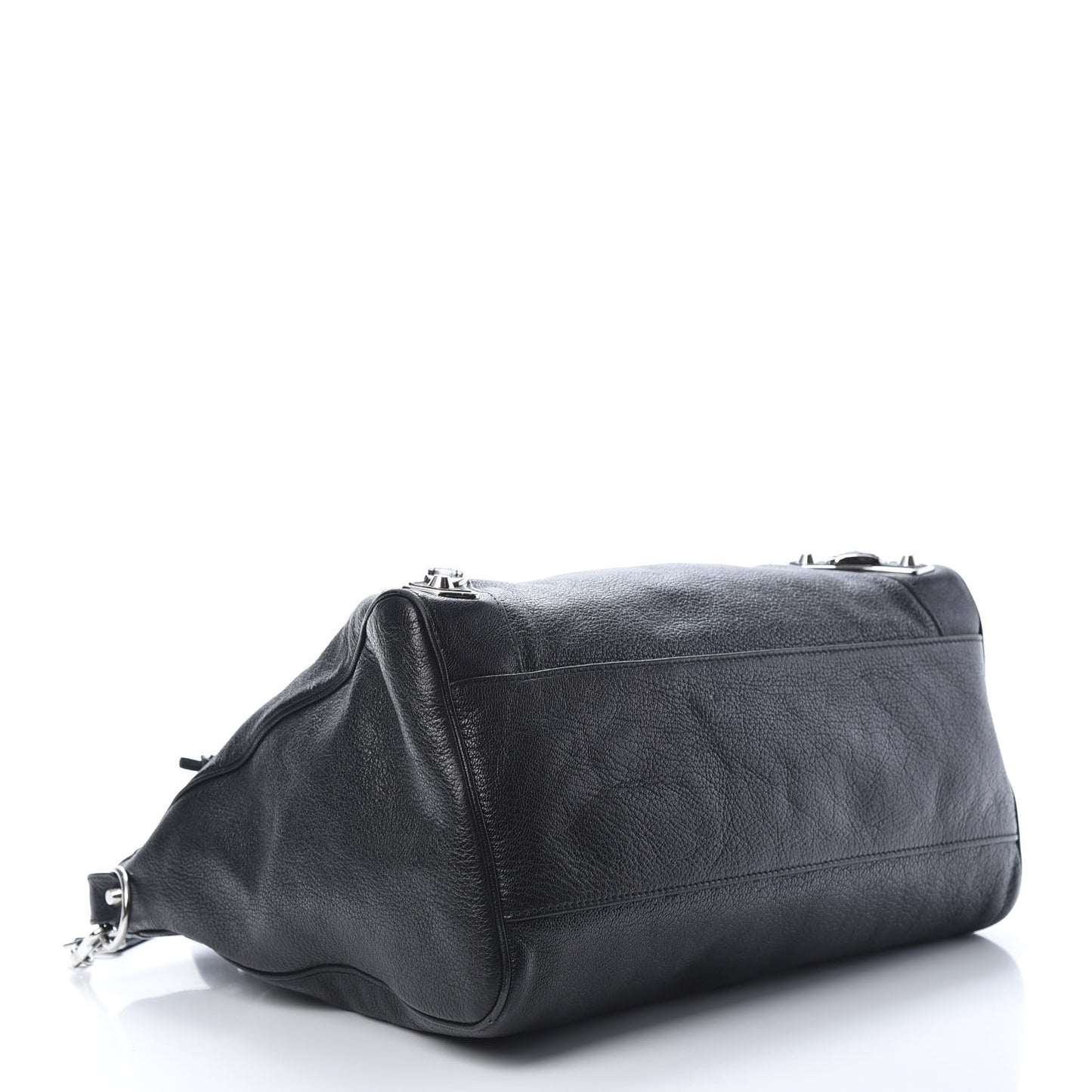 Chevre Silver Metallic Edge Hardware Velo Black