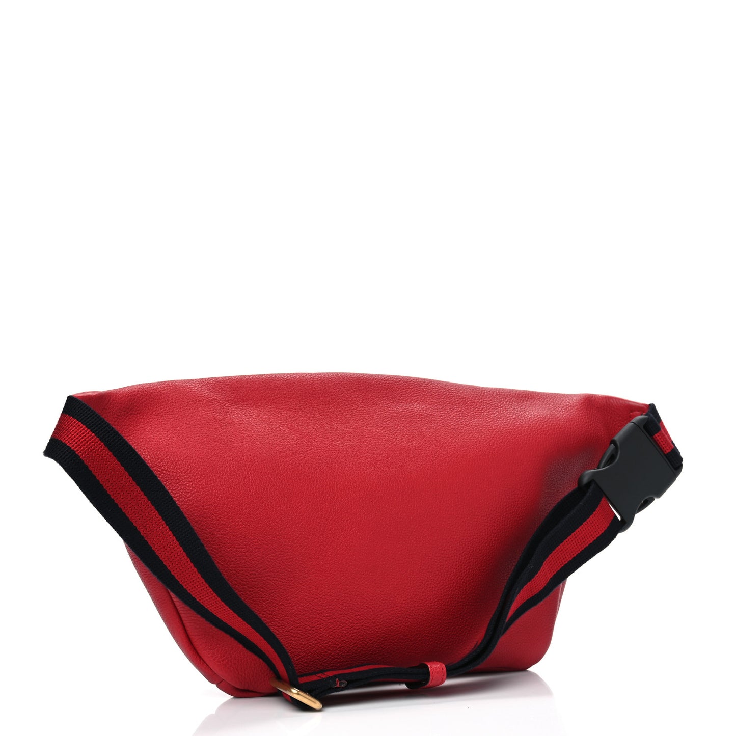 Grained Calfskin Logo Belt Bag Hibiscus Red