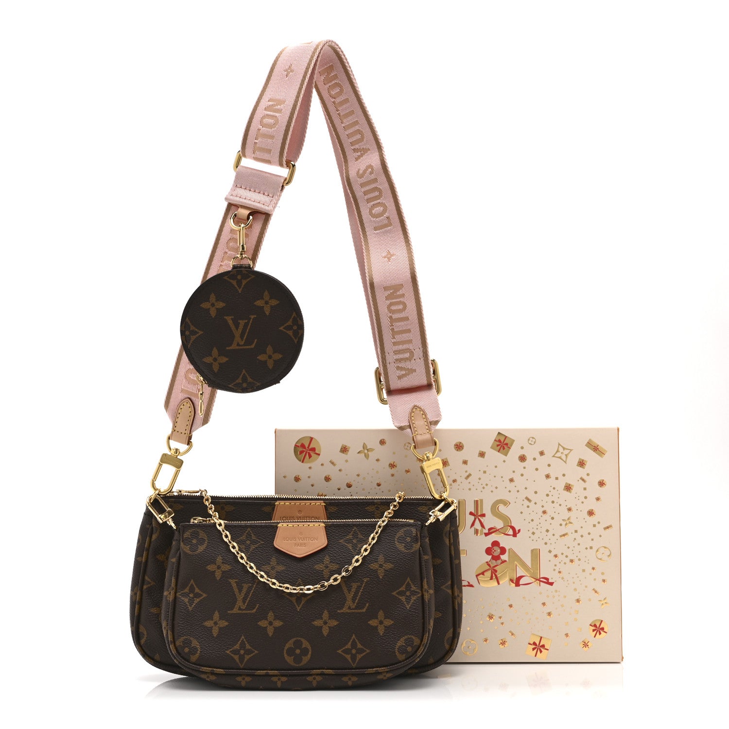 Louis Vuitton Monogram Multi Pochette Accessories Rose Clair